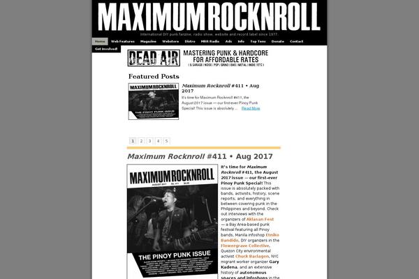 maximumrocknroll.com site used Frontwards