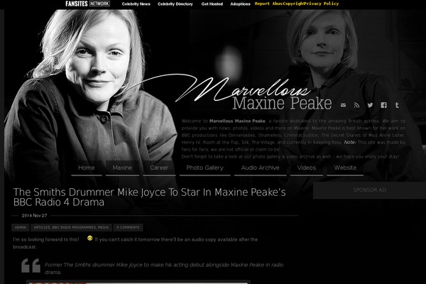 maxine-peake.com site used Gs_premade30_wp
