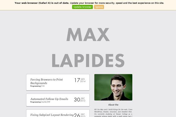 maxlapides.com site used Maxlapides