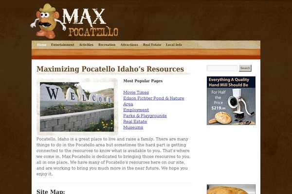 Twenty Ten theme site design template sample