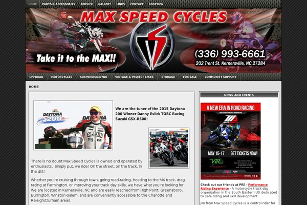 maxspeedcycles.com site used Zinwave