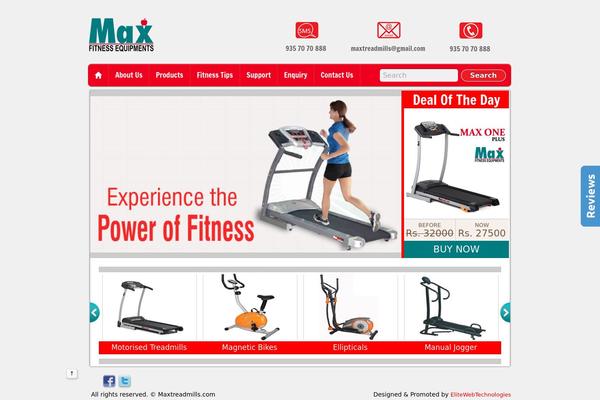 maxtreadmills.com site used Max