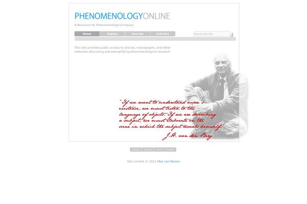 maxvanmanen.com site used Phenomenology