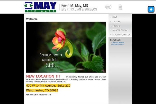 may-eye-care.com site used Kevinmay