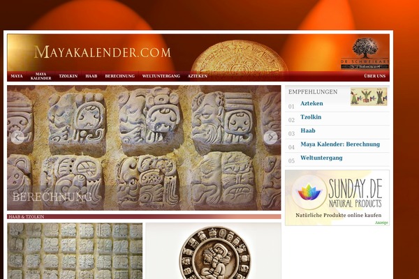 mayakalender.com site used Network Theme