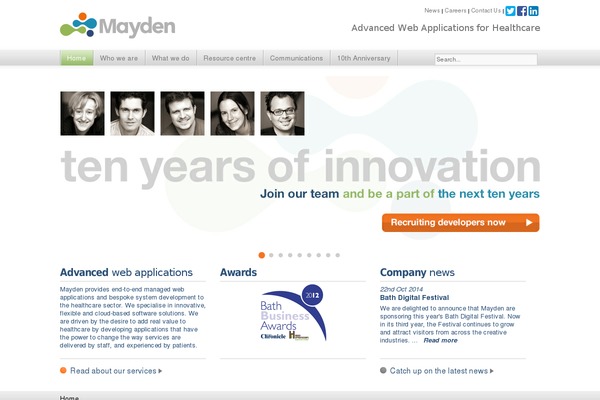 mayden.co.uk site used Mayden