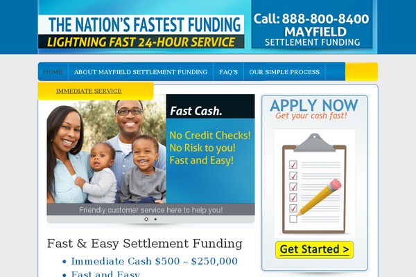 mayfieldsettlementfunding.com site used Mayfield