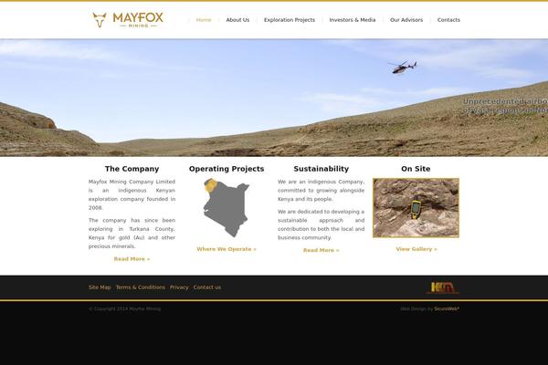 mayfoxmining.com site used Mayfoxtheme