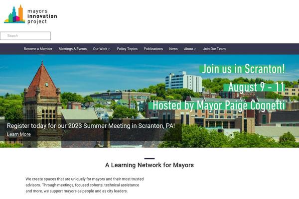 mayorsinnovation.org site used Uw-theme