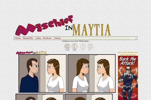 maytiacomic.com site used Comicpress Sandy