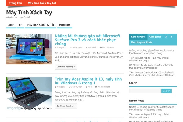 MesoColumn theme site design template sample