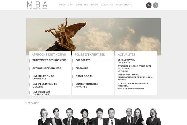 Mba theme site design template sample