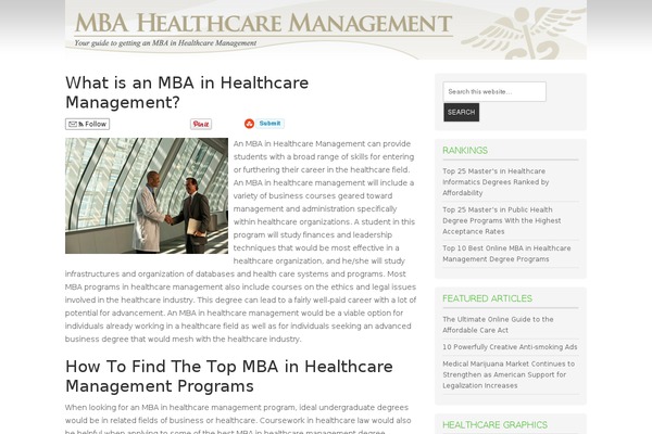 mba-healthcare-management.com site used Fairway