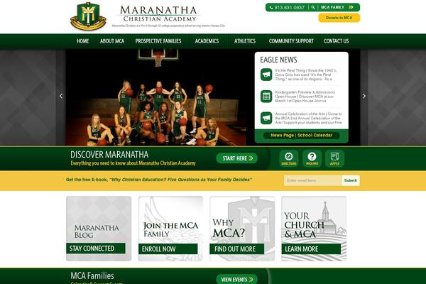 Maranatha theme site design template sample