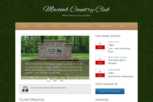 mccgolf.org site used Mccgolf
