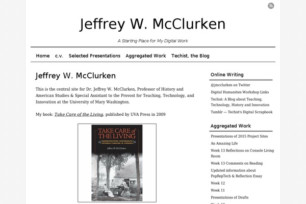 mcclurken.org site used Portfolio-view