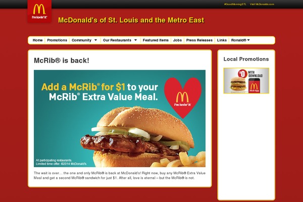 mcdonaldsstl.com site used Mcdonalds-stl