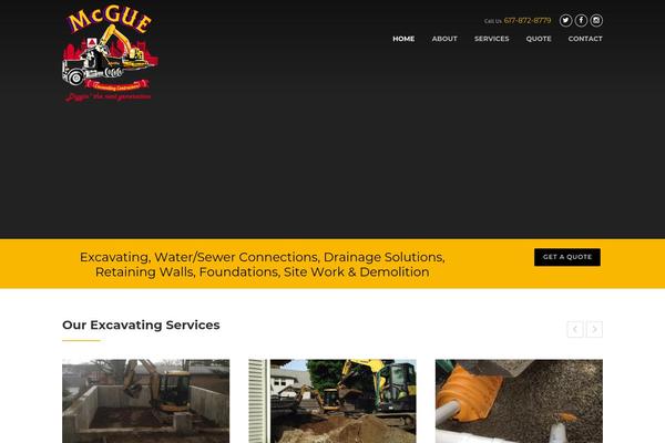 Construction theme site design template sample