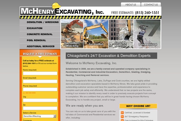 mchenryexcavating.com site used Mchenry