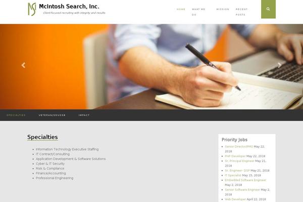 mcintoshsearch.com site used Ultrabootstrap-child
