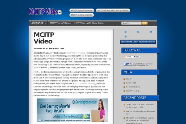 mcitpvideo.com site used Deep-blue