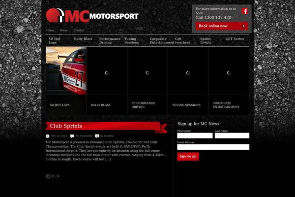 mcmotorsport.com.au site used Newscast