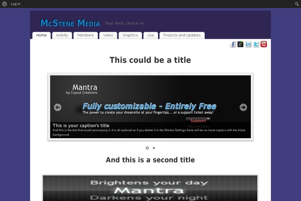 WordPress website example screenshot