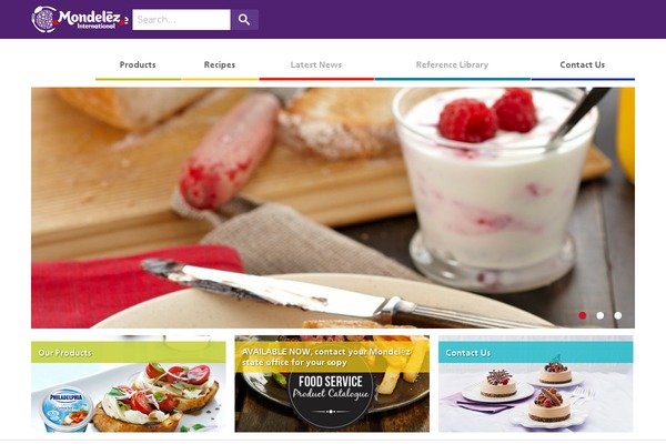Foodservice theme site design template sample