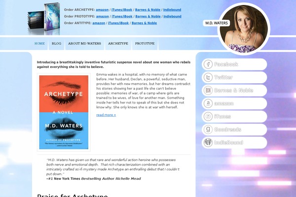 mdwatersauthor.com site used Mdwaters-theme