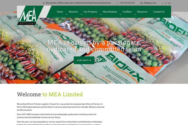mea.co.ke site used Mea