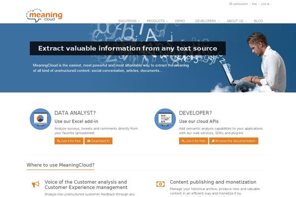 meaningcloud.com site used Textalytics