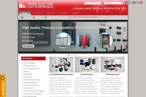 meba-electric.com site used Mebamfg