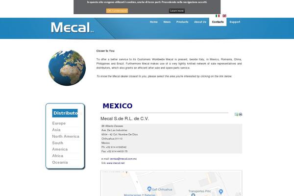 mecal.com.mx site used Divi-1.9-1