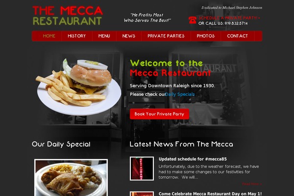 mecca-restaurant.com site used Mecca