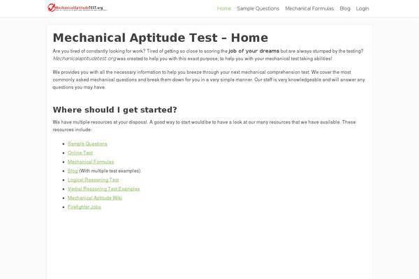 mechanicalaptitudetest.org site used Focusblog