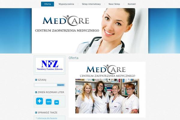 Medcare theme site design template sample