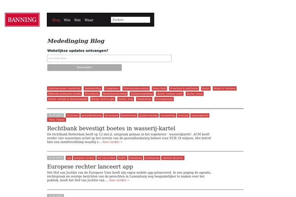 mededinging.co site used Banning