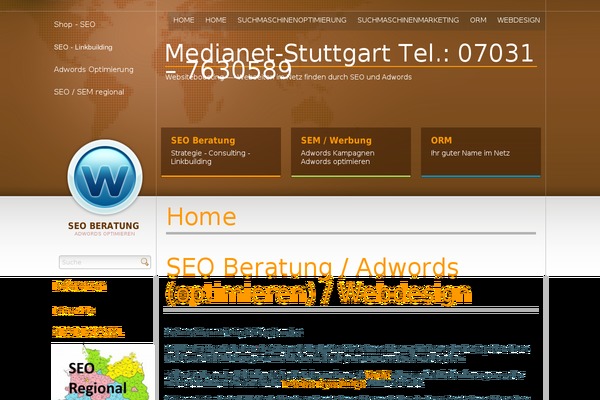 medianet-stuttgart.de site used Blue-earth