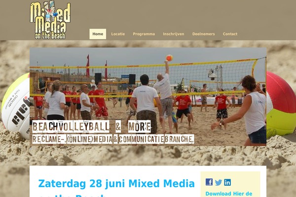 mediaonthebeach.nl site used Webstijl-template-1-2