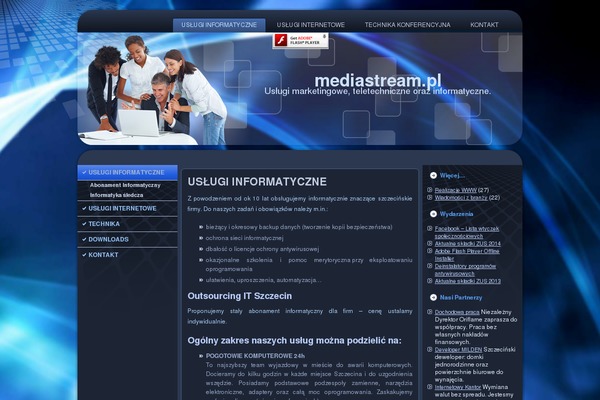 mediastream.pl site used Mediastream2012bblue