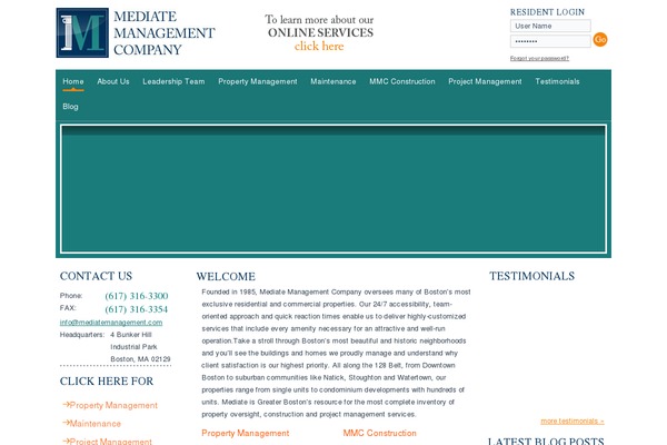 mediatemanagement.com site used Mediate1