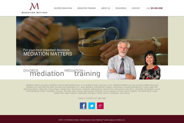 mediationmatters.com site used Mediation2016