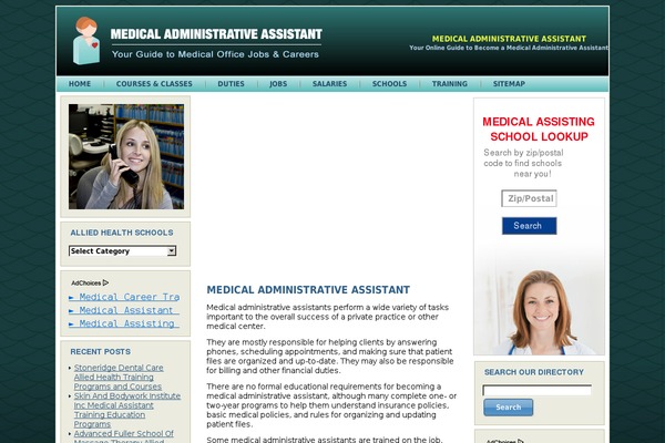 medicaladministrativeassistantcareer.com site used Medicaladministrativeassistant