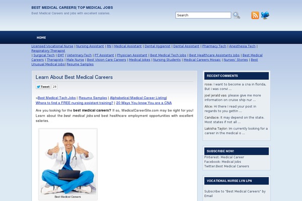 medicalcareersite.com site used Smartblue