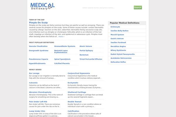 Health theme site design template sample