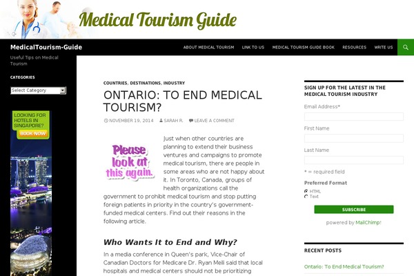 medicaltourism-guide.com site used Accelerate Pro
