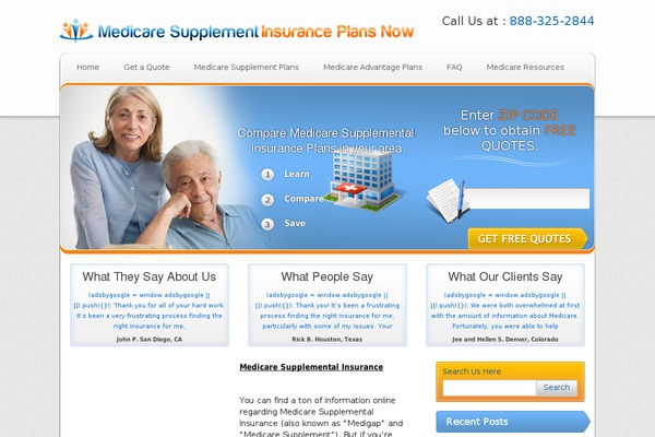 medicaresupplementinsuranceplansnow.com site used Medicaresupplementinsurance