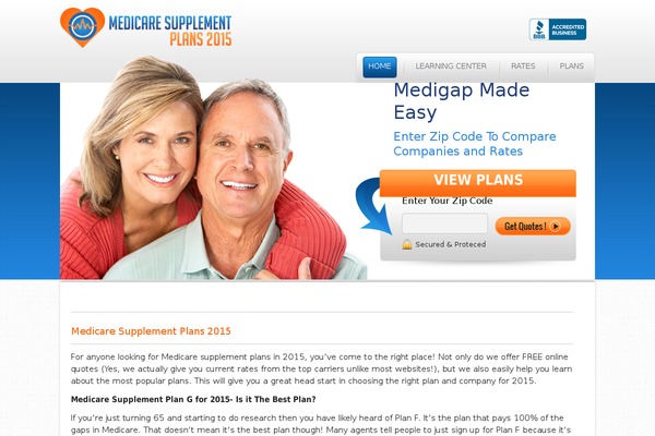 medicaresupplementplans2015.com site used Medigap