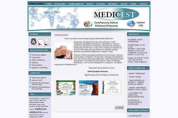 Medical theme site design template sample
