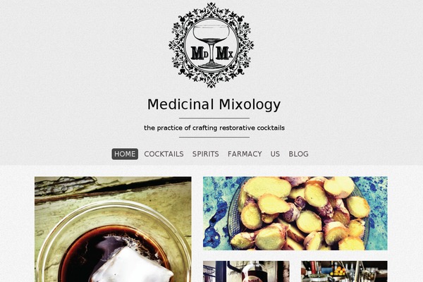 medicinalmixology.com site used Blossom Magazine